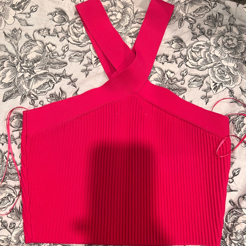 Ribbed tank, sexy pink size Small - Picture 3 of 4